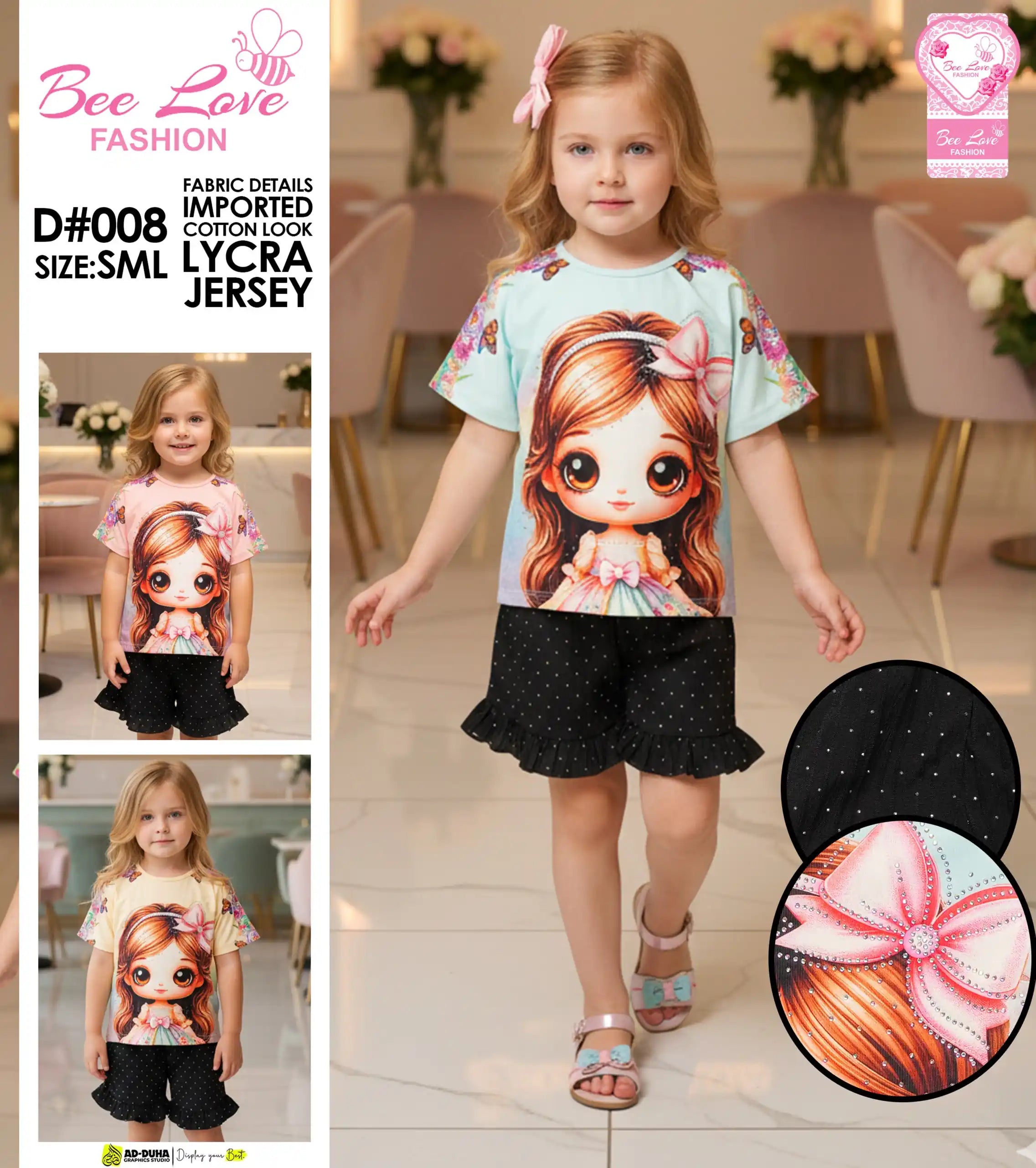 Bee Love Fashion Doll Print Co-ord Set