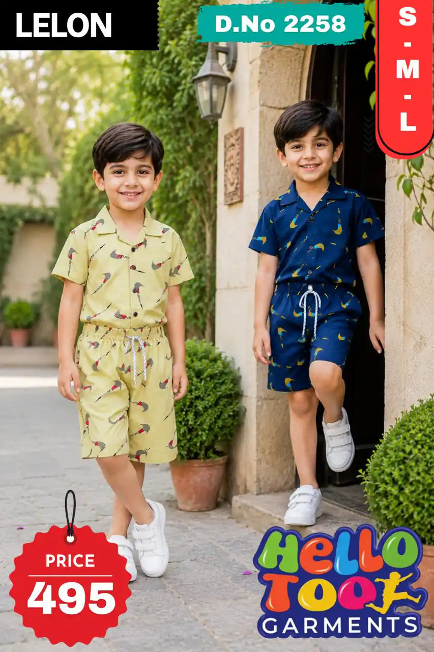 Lelon Boys Printed Summer Co-ord Set
